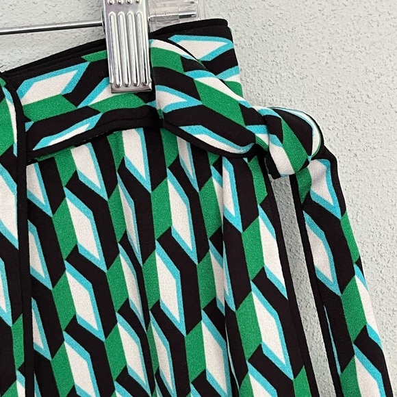DVF Diane Von Furstenberg for Target Arrow Geo Wrap Skort Green Size L Summer - Picture 6 of 14